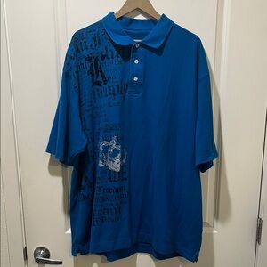 Men's oversized, Graphic Polo Shirt